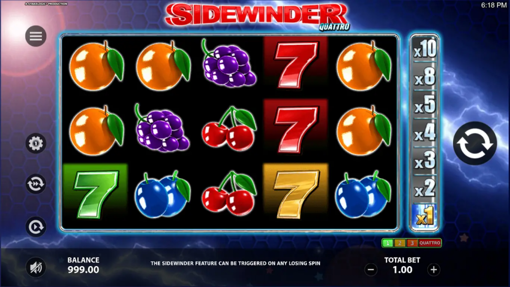 Sidewinder Quattro Slot Review